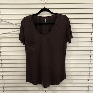 Z supply dark olive (brownish green) v neck shirt, size small with pocket